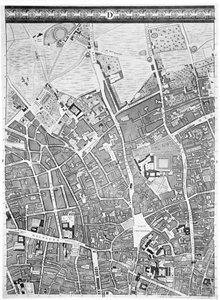Mappa di Clerkenwell, Città di Londra, 1746